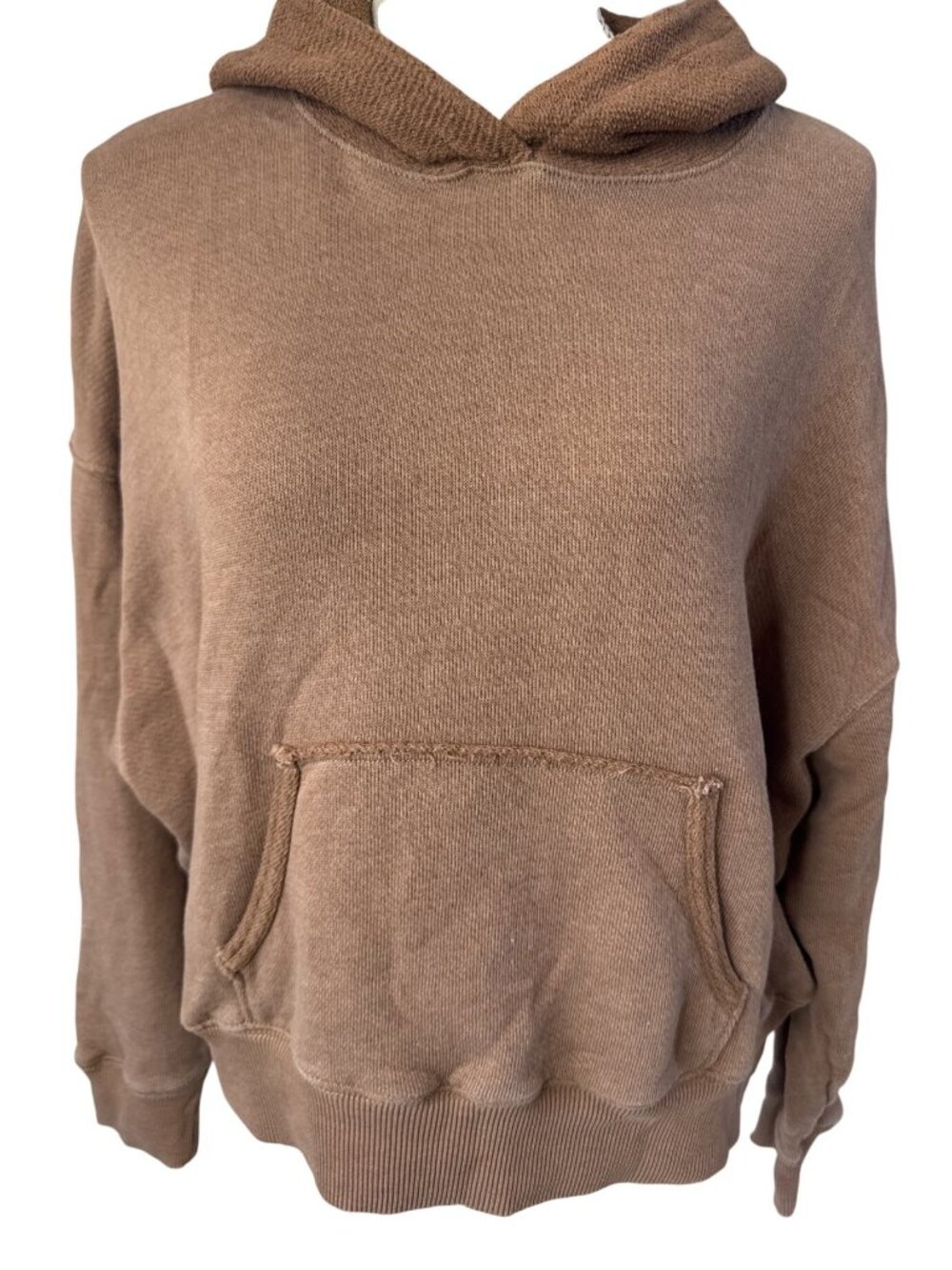 American Eagle Brown Hooded Pullover Sweatshirt S